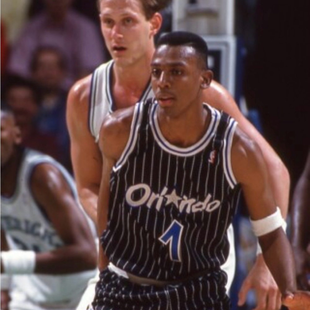 Champion Orlando Magic Pinstripe Jersey - Black and White